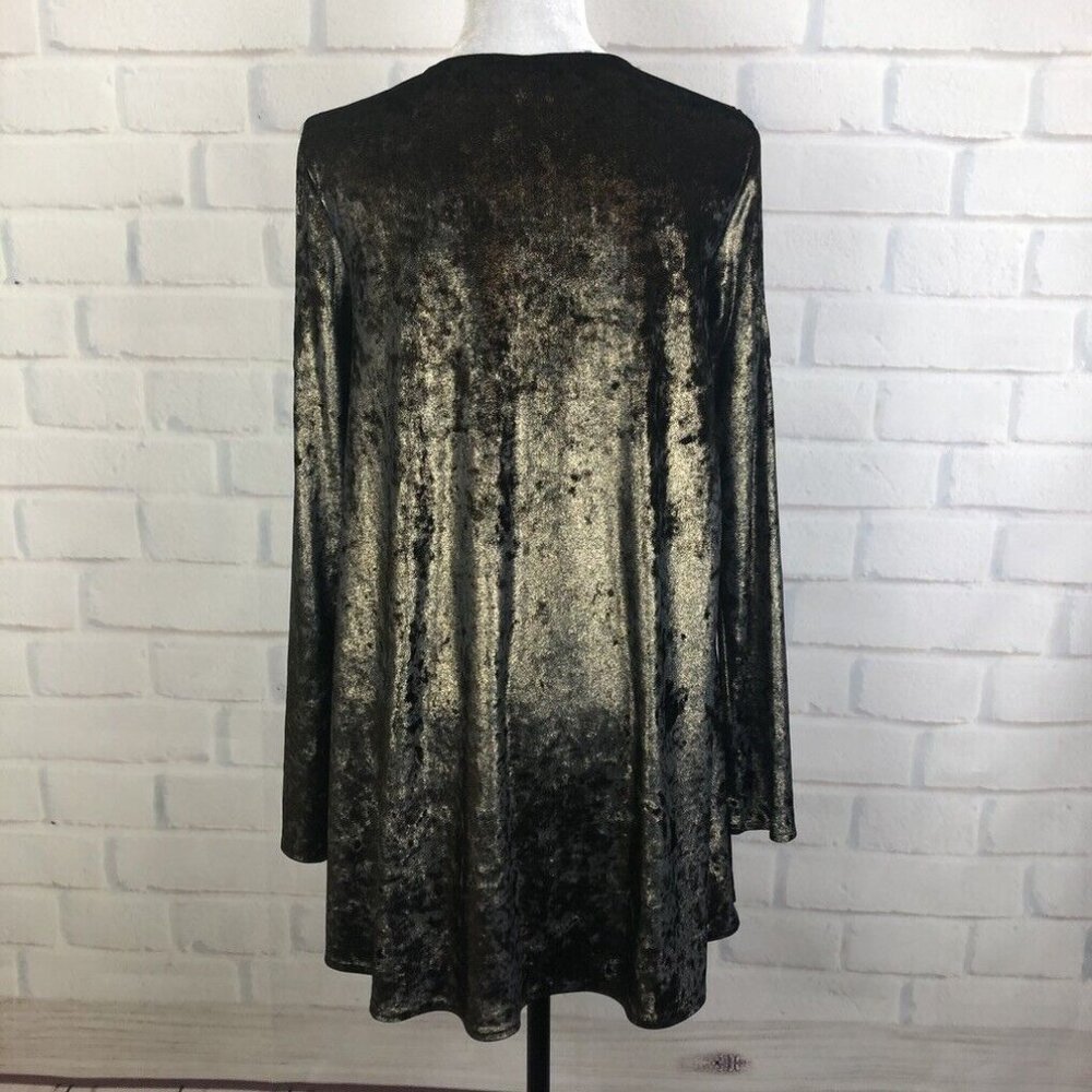 Show Me Your Mumu Stretch Crushed Velvet Teddy Tunic Size S Gold - Picture 3 of 8
